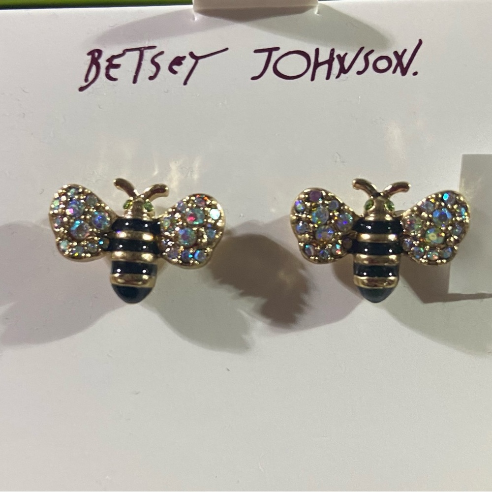Betsey Johnson honeybee earrings brand new